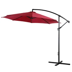 DIA 3M Garden Patio Umbrella Cantilever Steel Hanging Parasol Banana Outdoor Umbrella