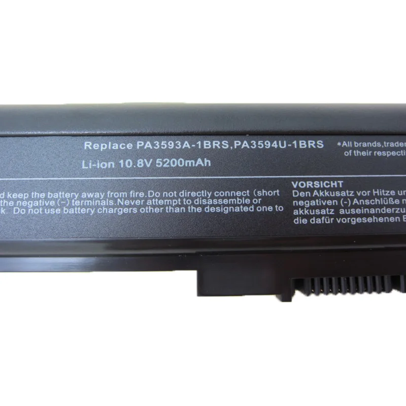 Laptop battery for Toshiba  PA3593 PA3356U-1BAS PA3357 PABASO48 PABASO49 PABAS050 PABASO54 PABASO66 PABASO71 PABAS072 F20