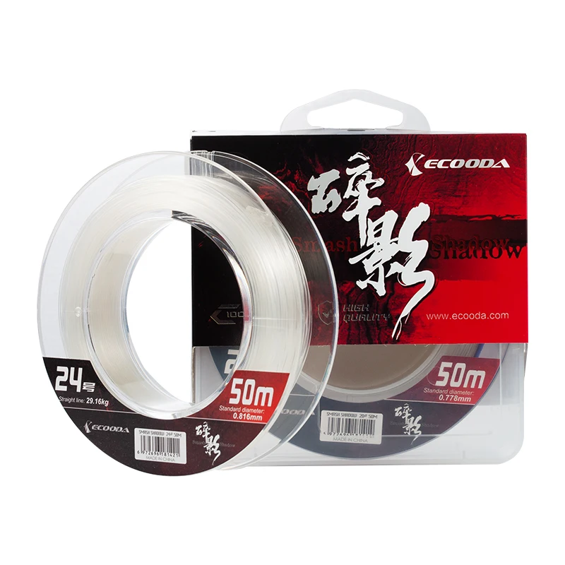 Ecooda Brand Monofilament Line Fluorocarbon Fishing Line Fluorocarbon Fishing Leader
