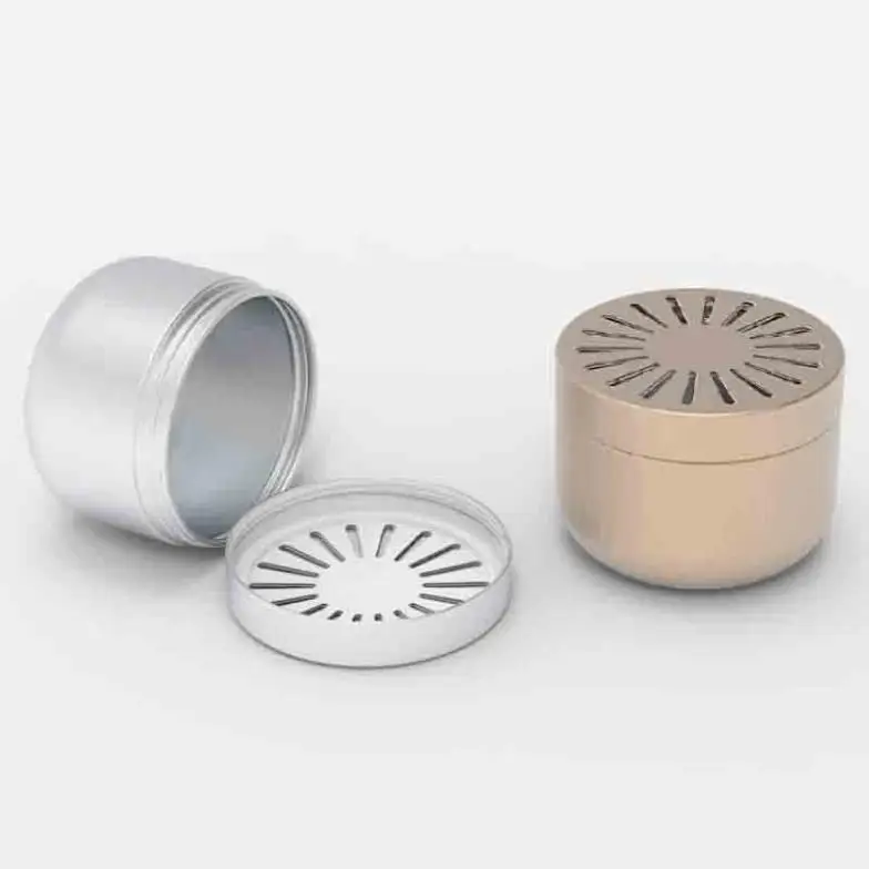 150ml/5.07oz customized aluminum cosmetic jar with hollow hole cover for car home air freshener cream