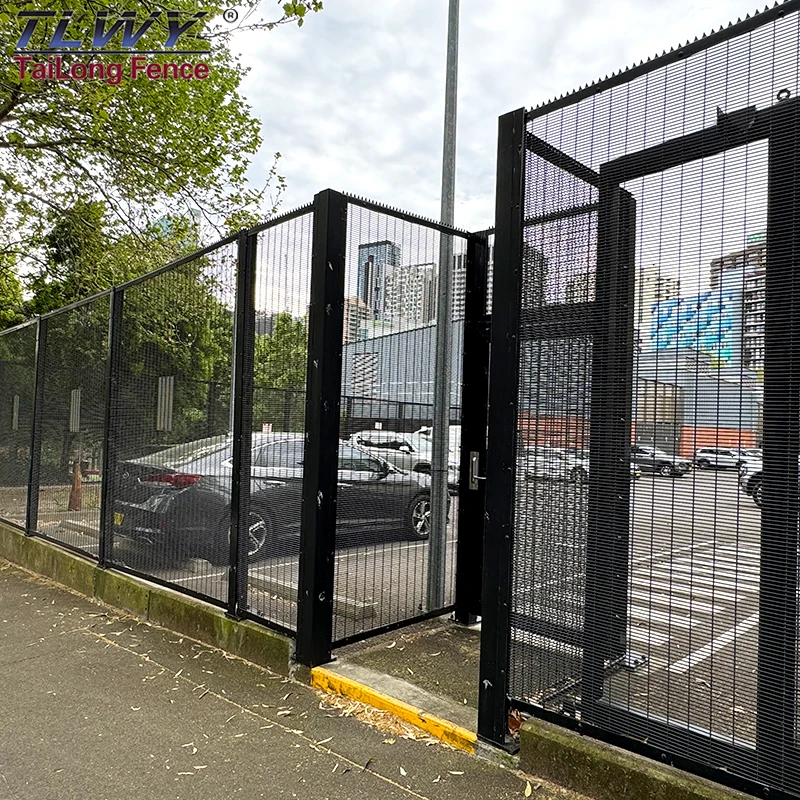 High Security Mesh 358 Fence Panels Anti Climb Fence 1.8m 2m Tall Garden Security 358 Curved Fence Panels With Flat Bar