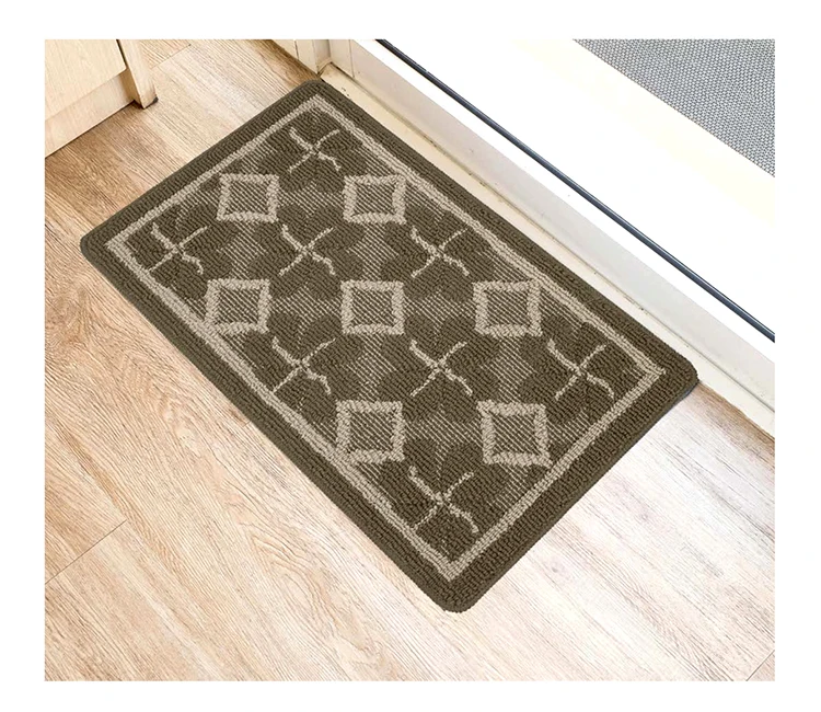 Jiahe carpet mat 2-piece set anti skid plush absorbent bathroom carpet machine washable