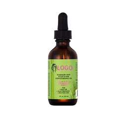 Private Label Custom Rosemary Fast Hair Growth Oil Natural Organics Mint Scalp & Hair Strengthening Oil
