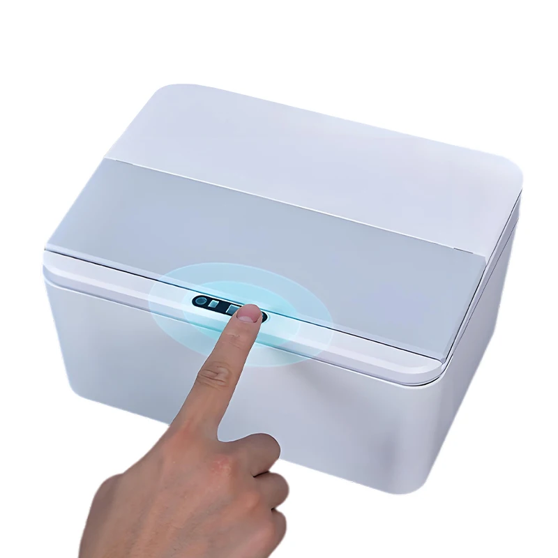 4L/6L Smart Desktop Sensor Trash Can Battery Powered Automatic Mini Trash Can with Lid for Office Desks and Vehicles Trash Can