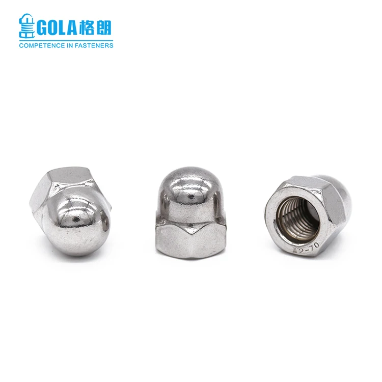 
DIN1587 M6 M8 304 Stainless Steel Cap Nuts Decorative Cover Semicircle Acorn Nut 
