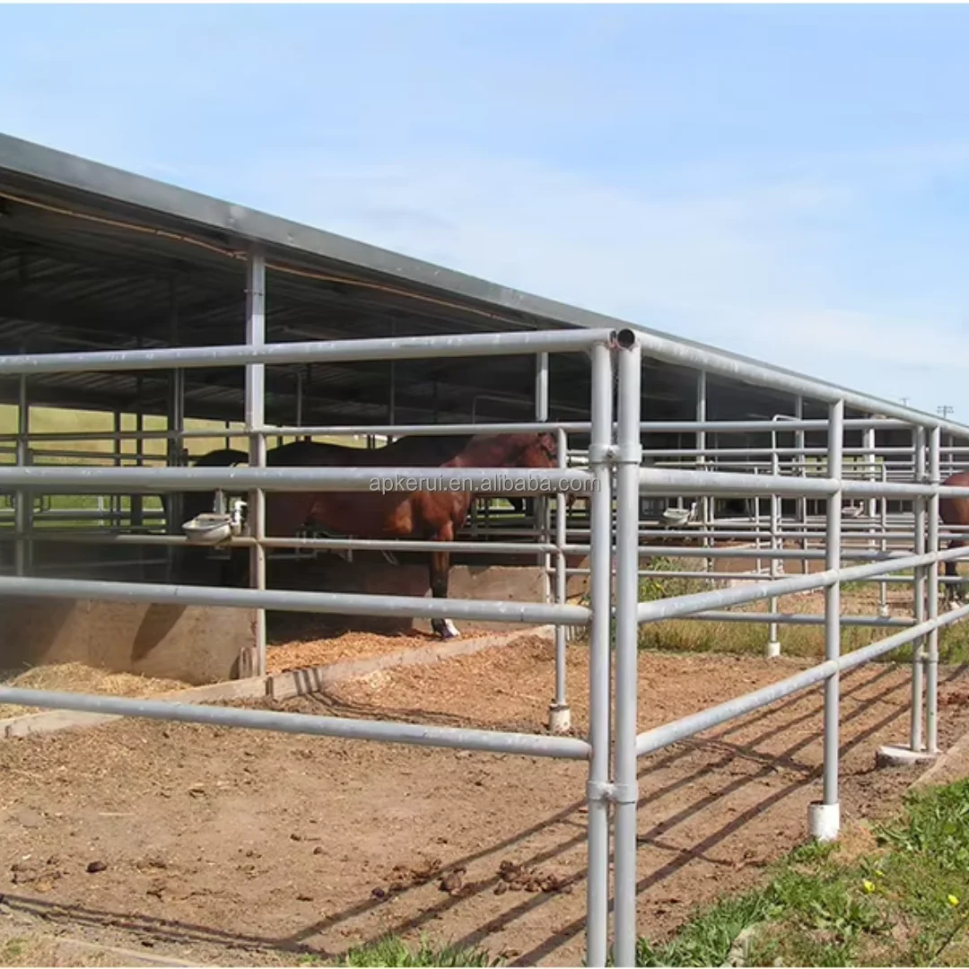 Hot Dipped Galvanized Corral Panels PVC Steel Frame Metal Livestock Fence for Cattle Sheep Horse 3D Modeling Service Available