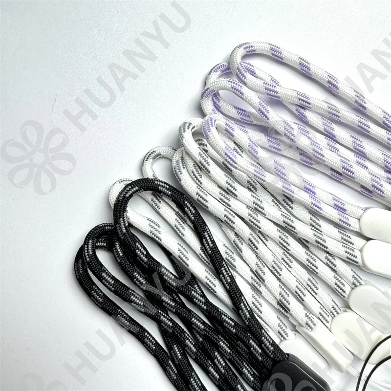 High quality custom carrying short hand wrist finger strap lanyard for hand-held electronics devices mobile phone flashlight