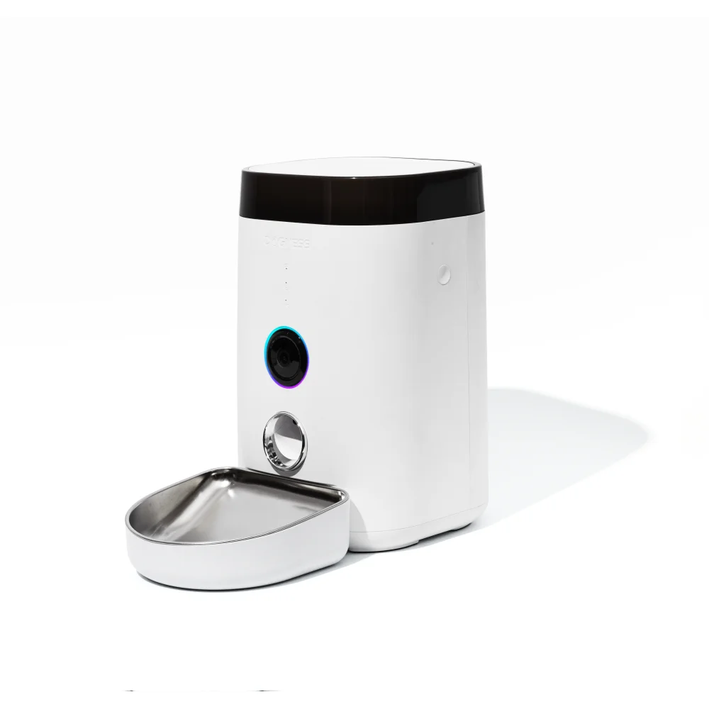 3,6-литровая интеллектуальная кормушка для домашних животных с наклонной чашей, приложение для телефона, пульт дистанционного управления, Wi-Fi, двусторонняя аудиосистема для хранения свежести