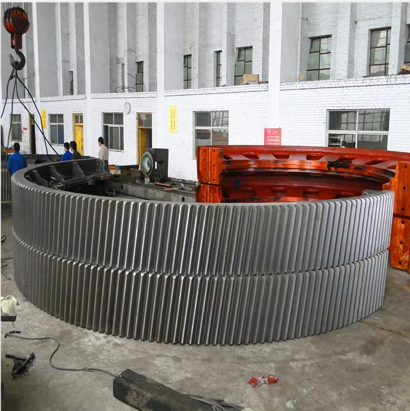 Luoyang CIC professional factory cast steel ZG35SiMn  Segment large diameter girth gear for cement plant