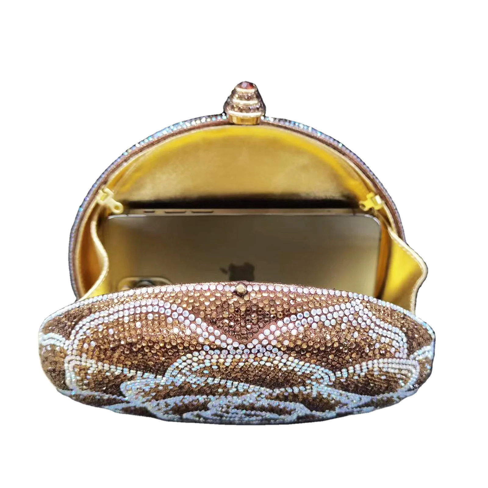 New Hand Strap Party Event Flower Clutch Handbag Wedding Bride Bridesmaid Rhinestone Purse Diamond Crystal Evening Bag Women