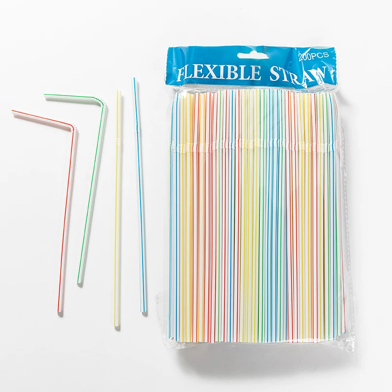 Wholesale High Quality PP Drinking Straws Plastic Creative striped Straws 2024 Hot sale