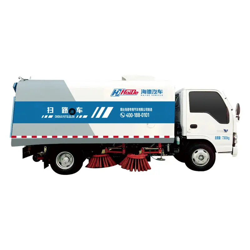 Hot Selling High Efficiency Automatic Dumping Floor Sweeper Truck New Road Sweeper Broom Vacuum Construction Farm Motor Engine