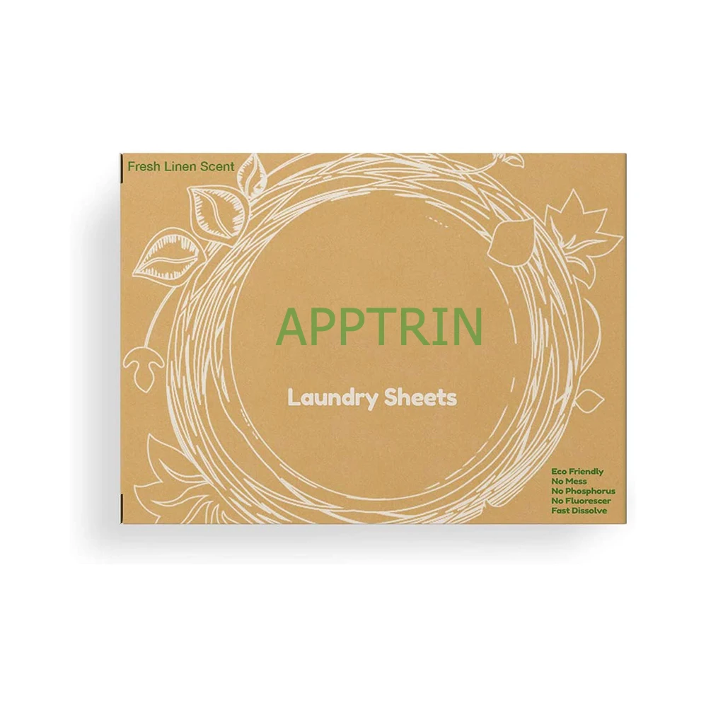 Hot Sell 50 Sheets Simple Design All In One Laundry Detergent Sheet Zero Waste Deep Cleaning Clothes Fits All Washing Machines