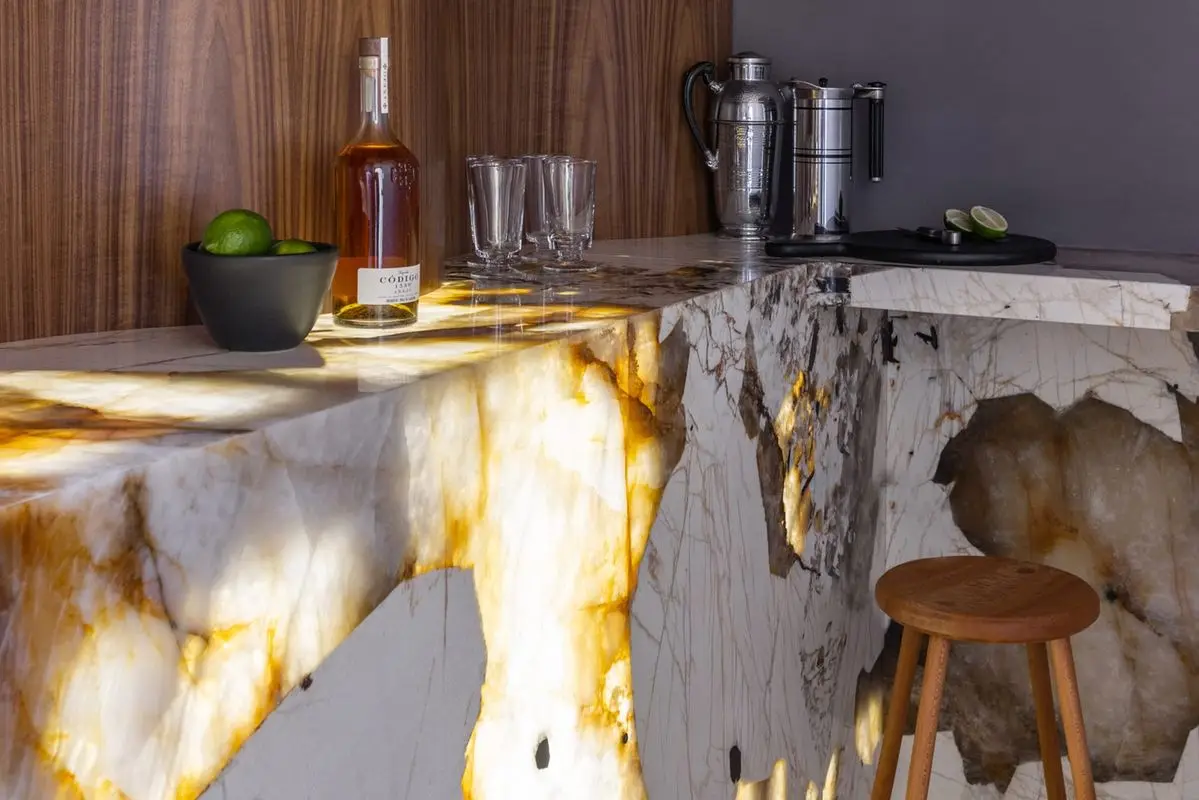 Backlit Patagonia Marble Natural Stone Kitchen Counter Island Light Up Furniture Counter Top Bathroom Vanity Top Walling Tile