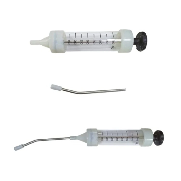 500ml Large Capacity Veterinary Syringe Drencher Plastic Cattle Sheep Goat Medicine Feeding Gun
