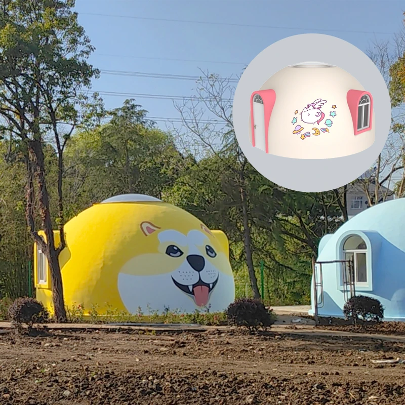 Dome outdoor Soundproof Luxury Home scenic spot homestay hut Characteristic homestay house Circular mobile Modular house