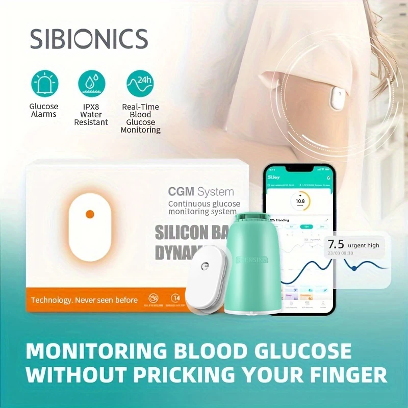Blood glucose Meter ,Real-time data transfer intelligent continuous glucose analyzer