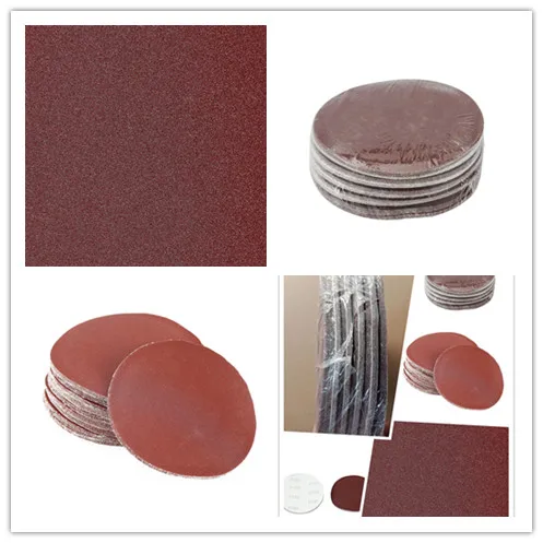 5 дюймов 125 мм крюк и петля Тип красная шлифовальная бумага Автомобильная шлифовальный диск абразивные инструменты