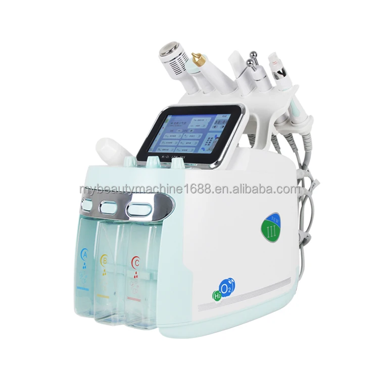 Новое поколение H2O2, маленькая пузырьковая вода, дермабразия 7 в 1, умный анализатор кожи, гидравлический прибор для красоты