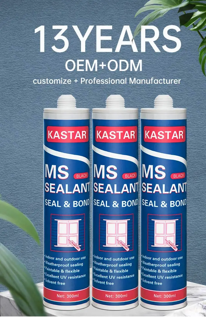 Customize Professional Manufacturer Solvent Free Adhesive Glue Permanently Elastic Hybrid Ms Adhesive Sealant