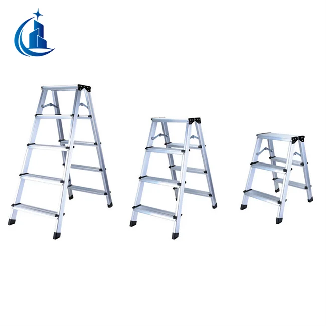 Aluminum Folding Ladder 5 STEP Foldable A Frame Double Sided Step Ladder