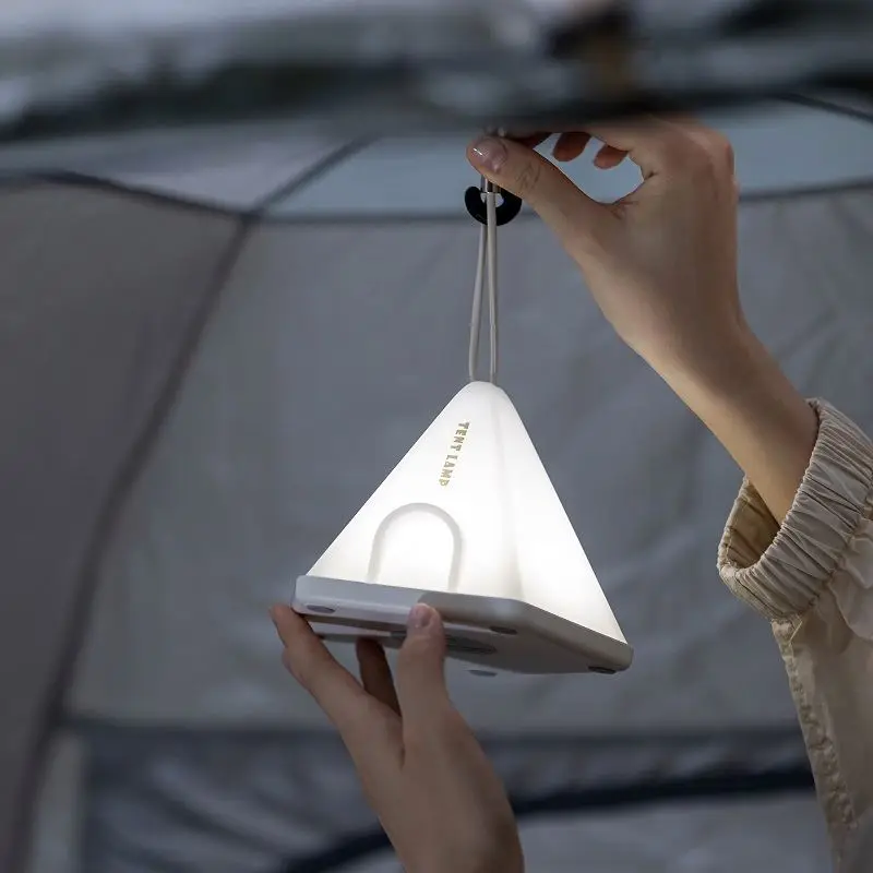 New Design Hanging USB Rechargeable Triangle Restaurant bar Pub Indoor Outdoor Camping LED Night Table Lamp Lights Lamps