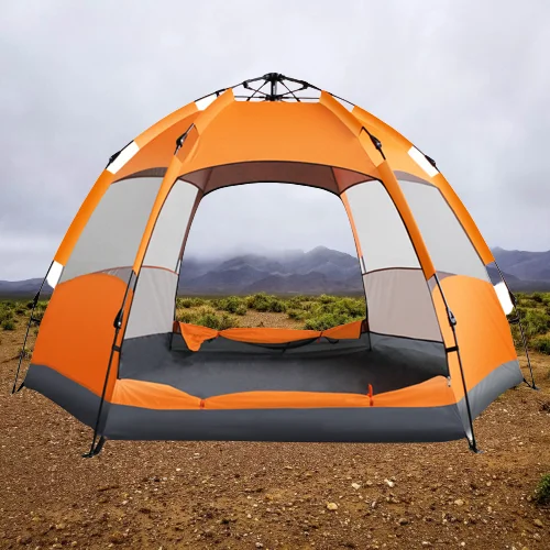 New Arrival 3-4 person double leisure ways house dome big canopy pop up family waterproof camping outdoor tents