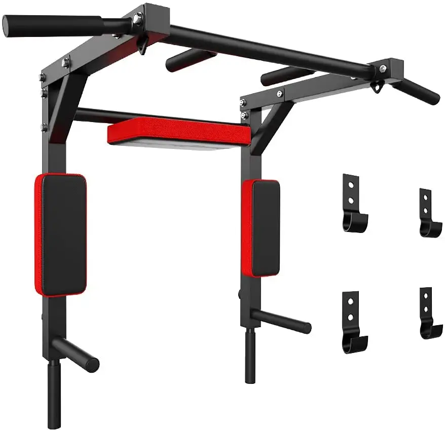 Multifunction Pull Up Bar Power Tower Station Home Gym Use Wall Mounted Parallel Bar Chin Up Dip Station For Body Building
