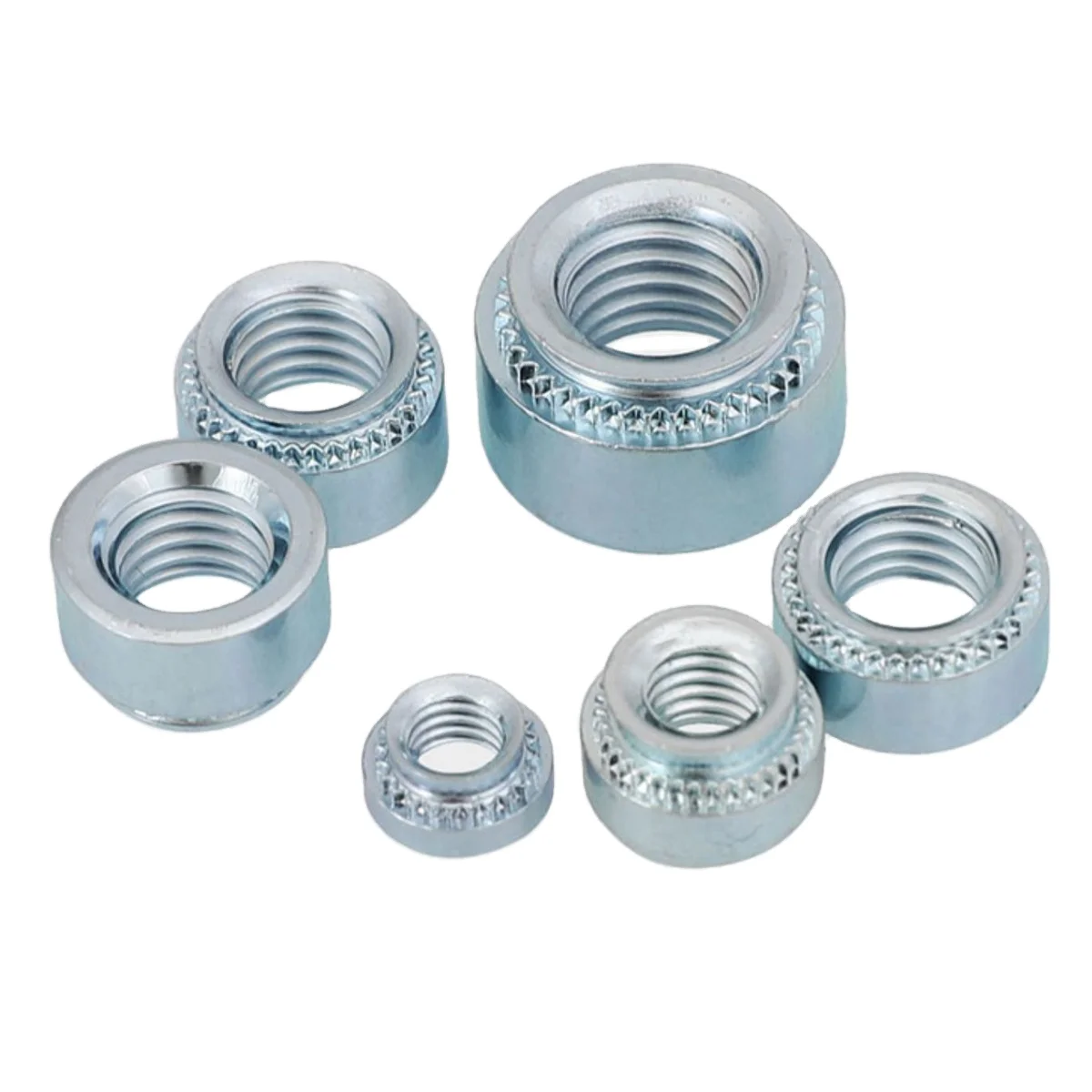 S-M8 Quality Galvanized Carbon Steel Self-Clinching Nut Press Rivet Locking Nuts for Panel Fasteners