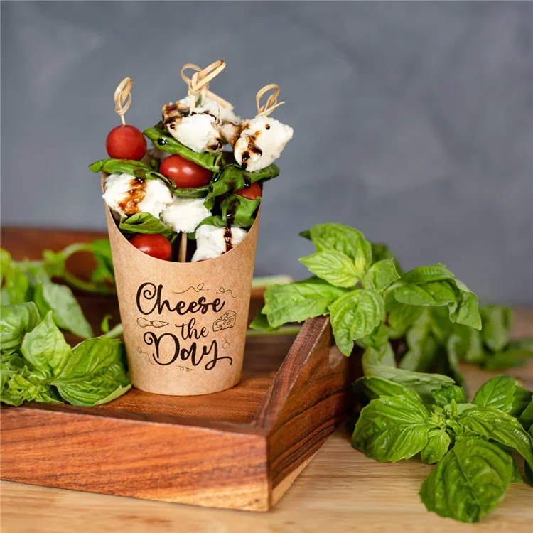Biodegradable 12oz 16oz 32oz Eco-Friendly French Fries Paper Cup Fast Food Restaurant Chip Scoop Cup