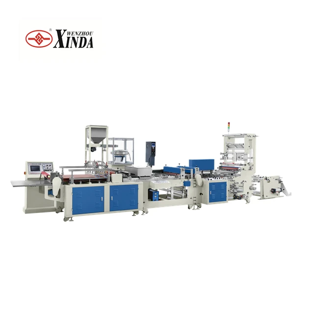 automatic PE slider zipper bag making machine food snack packing pouch polythene self closing zip lock bag pouch making machine