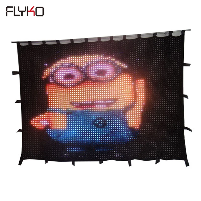 Складной светодиодный дисплей видео экран видение занавес для бара события ночного клуба
