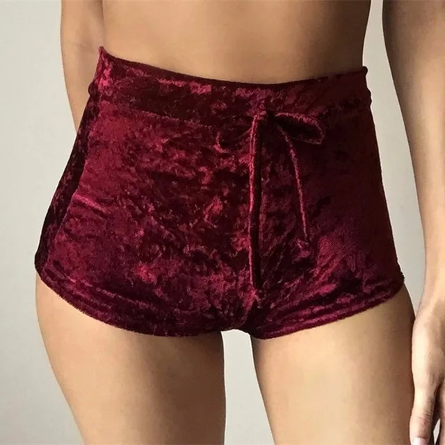 Pretty Little Thing Womens Ladies Pink Crushed Velvet Runner Shorts Hot Casual Women Drawstring Shorts