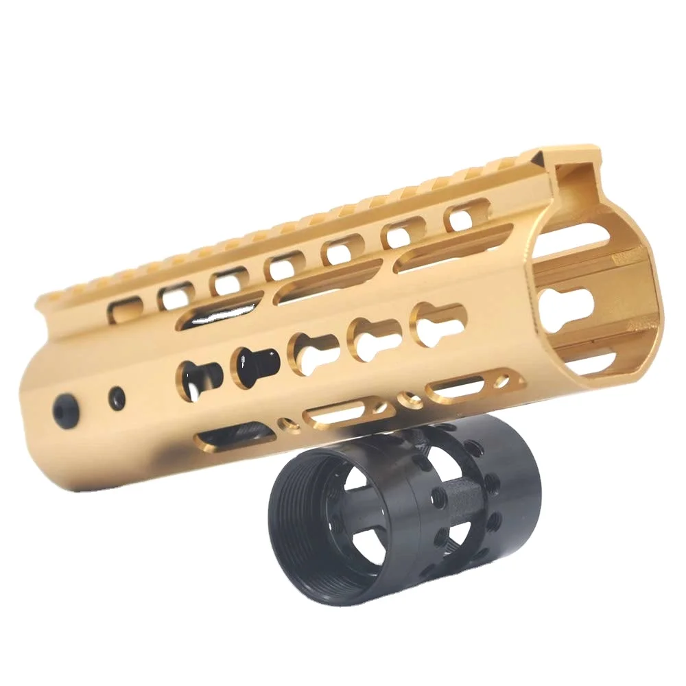 
Aplus Luxury Gold golden NSR 7 Inch Free Float KeyMod AR15 Handguard AR-15 Picatinny key mod Rail Mounted with Steel Barrel Nut 