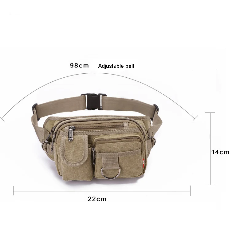 QXMOVING Multifunctional Fanny Pack Running Pouch Belt  Adjustable Strap Hiking Small Chest Waist Pack Bag