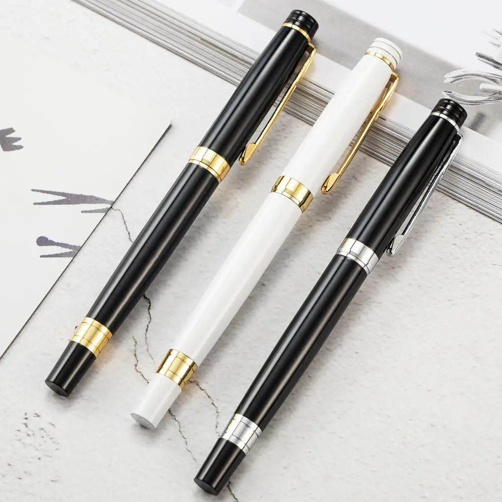 Factory customized high-end luxury metal multi-color metal rollerball pen black promotional gift pen
