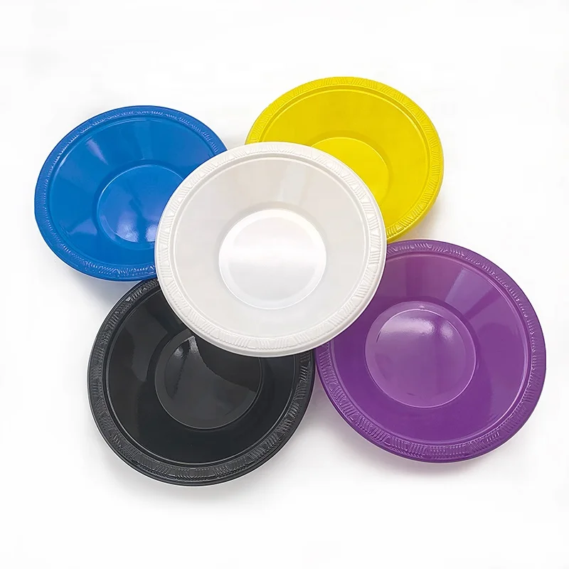 American Style  7 Inch Disposable Plastic Salad Noodle Bowl