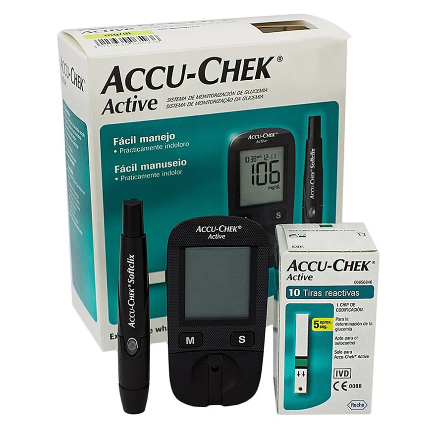 ACCU CHEK Active G8 Household Medical Devices Easy To Operate No Coding Glucose Meter Blood Sugar Monitoring