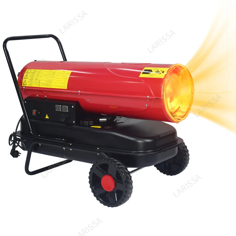 Super Large 70KW Portable Gas Kerosene Heaters Hand-Pushed for Outdoor Industrial Use High Heat Air Duct Kerosene Heaters