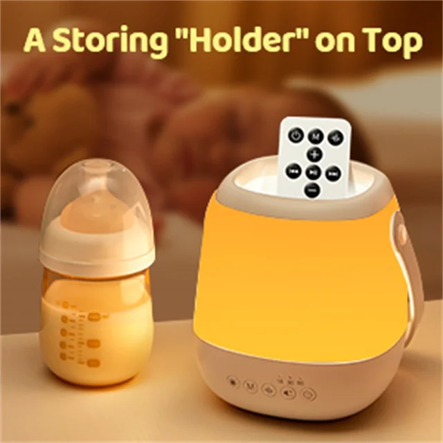 Onefire Baby Projector Night Light 12 Soothing White Noise Machine Kids Night Light Projector 16 Colors Portable Sound Soother