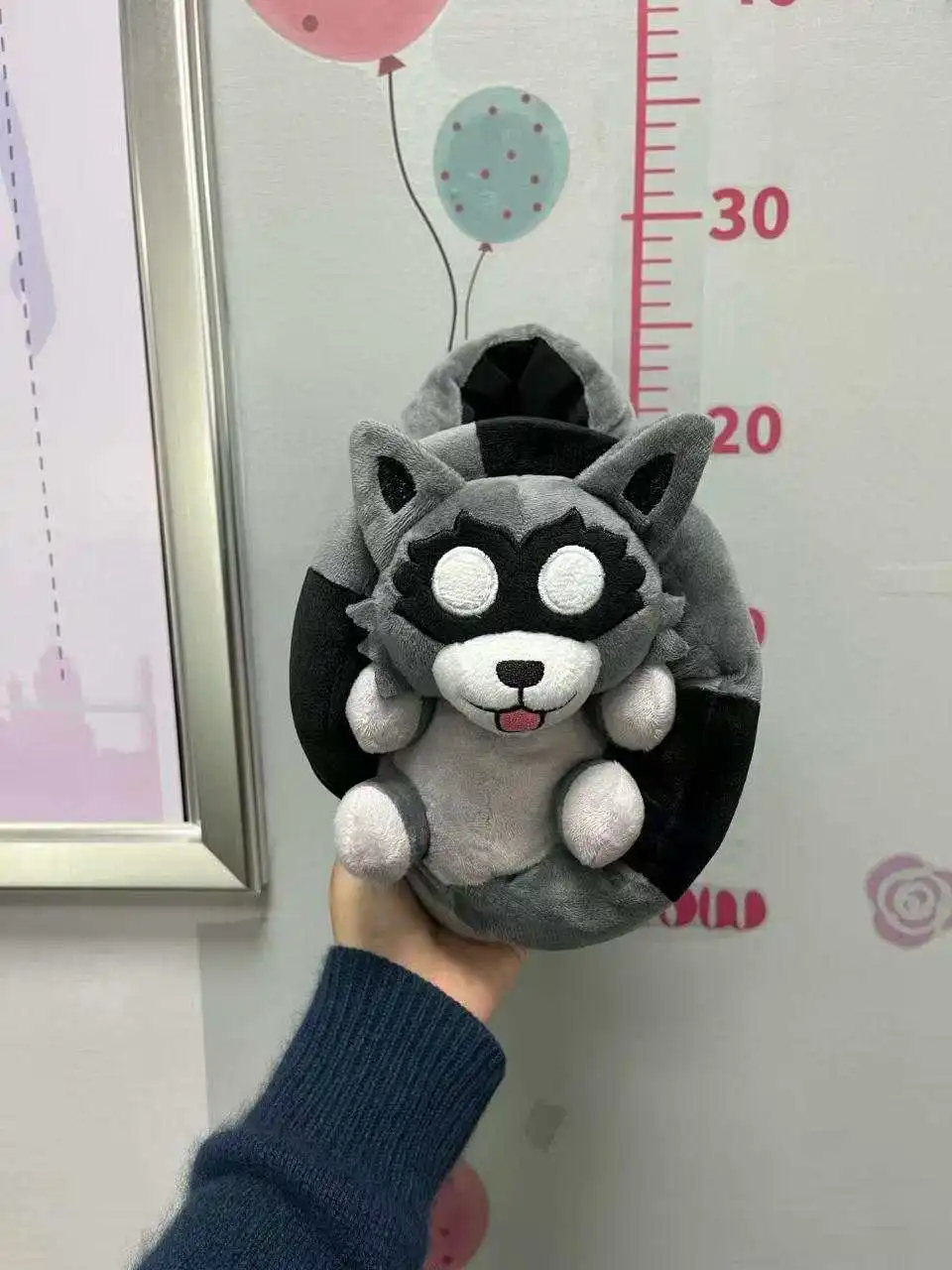 custom plush animal floppy home kids winter slippersraccoon animal fur slippers with new  creative Free size indoor floor