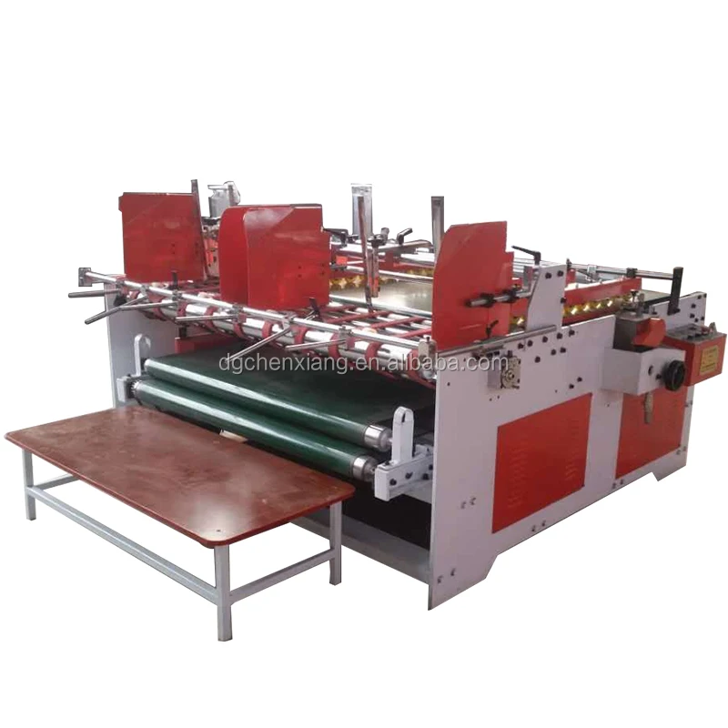 Semi automatic Carton Gluer Corrugated box folding gluing pasting machine carton box making glue machine folder gluer machine