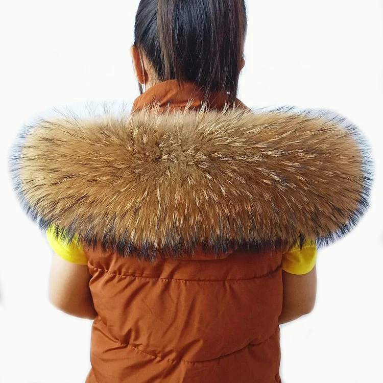 4X70cm Natural Fur Strip Raccoon Fur Trim