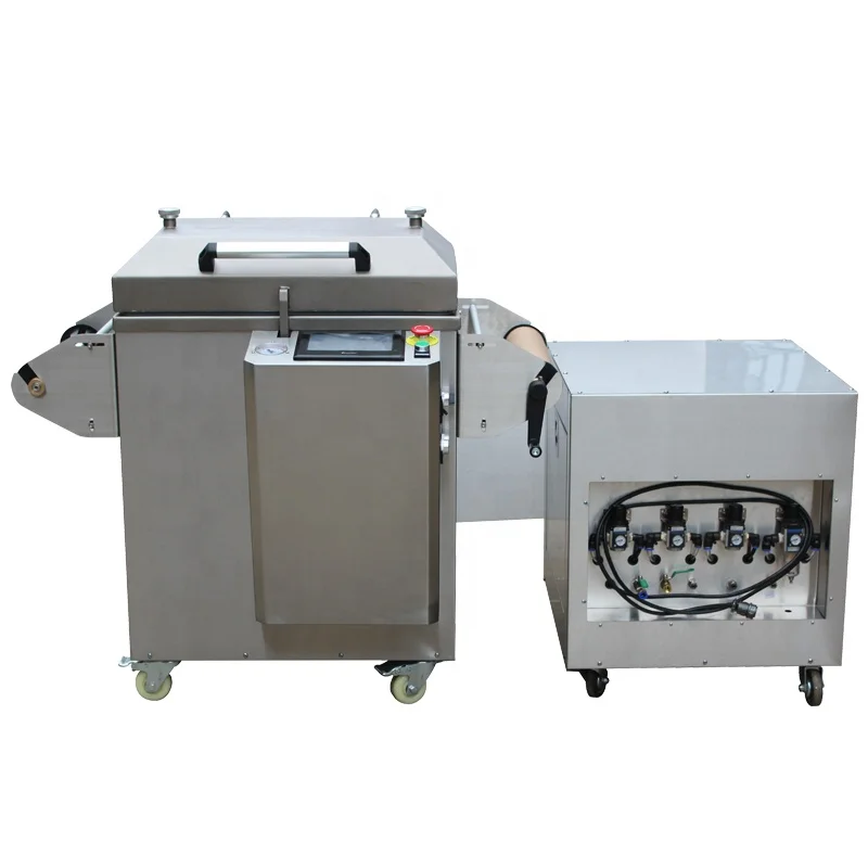 
CE standard WH280 modified atmosphere packaging tray sealing machine food fish map vacuum packing tray sealer with gas flushing 