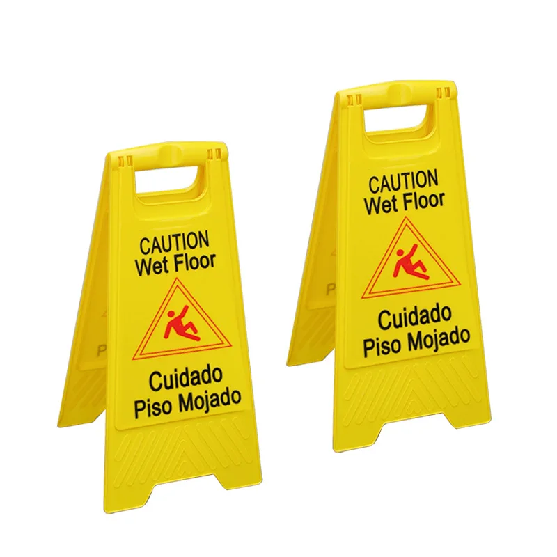 2023 Yellow wet floor caution plastic warning safety wet floor sign board for sale in public