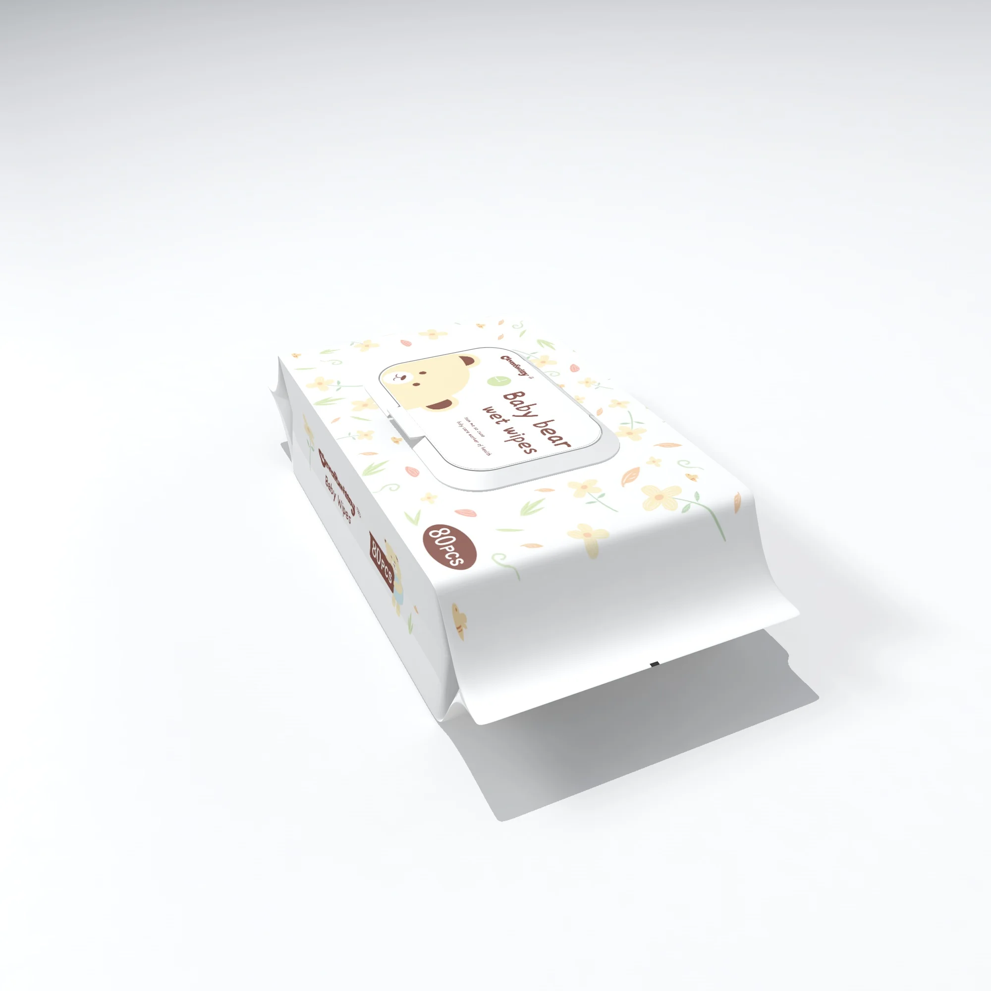 100% bamboo organic bamboo fiber small packing water wipes wet paper napkin flip-top packs baby wipes