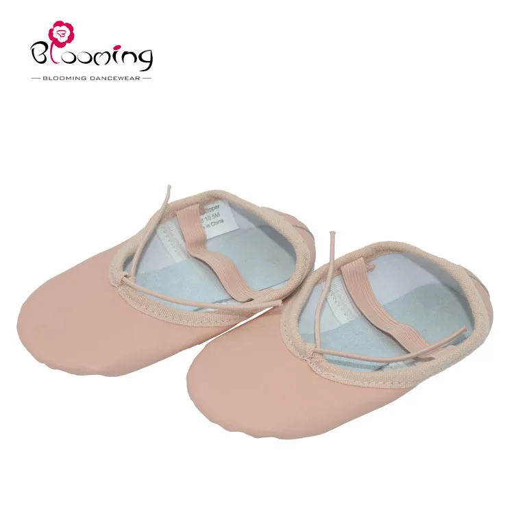 Wholesale children full suede sole leather ballet dance shoes