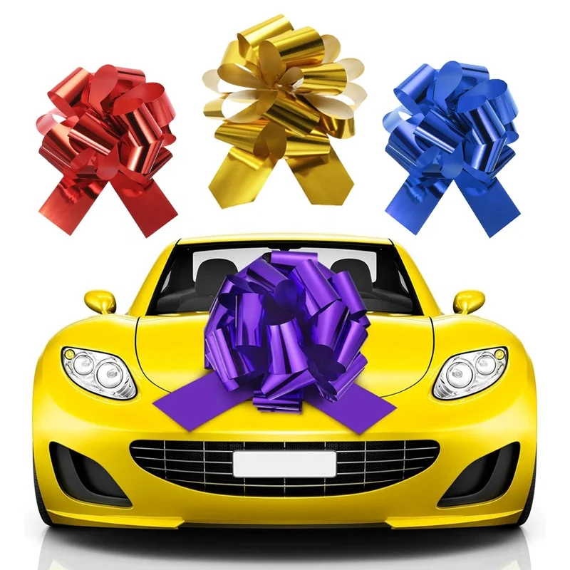 Decoration Christmas Silver Red Yellow Large Door Bow Plastic Big Giant Car Bow for Car Door