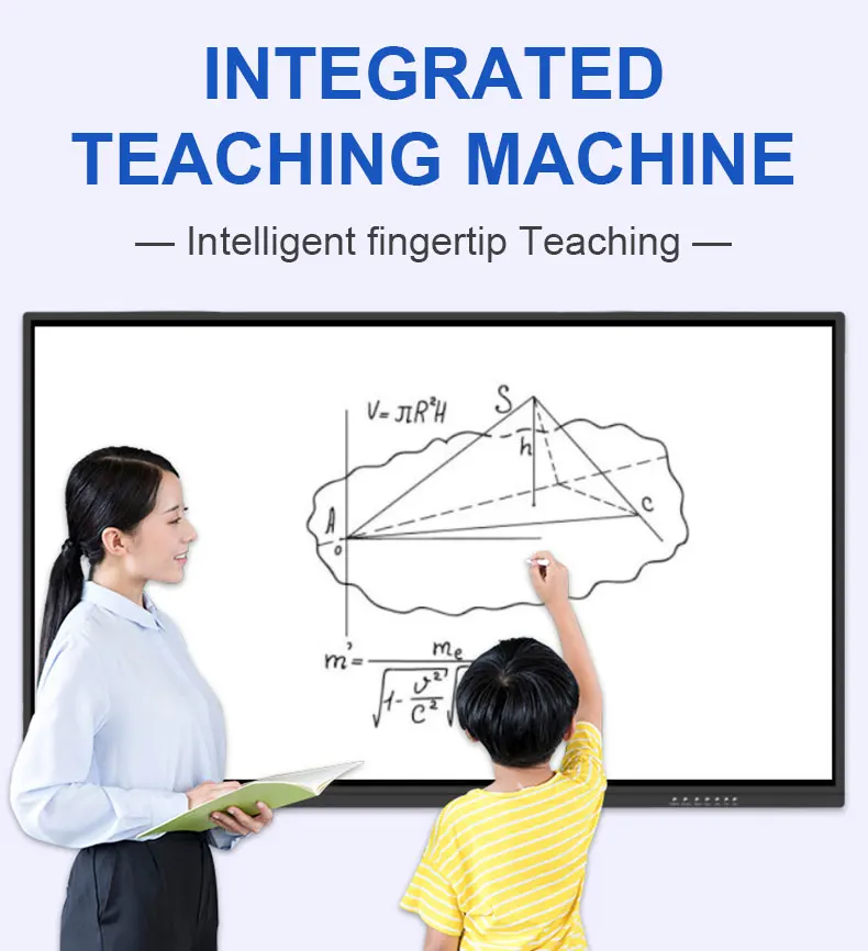 65 75 86 Inch Interactive Monitor Smart White Board Touch Screen Whiteboard All In One Monitor For University Classroom