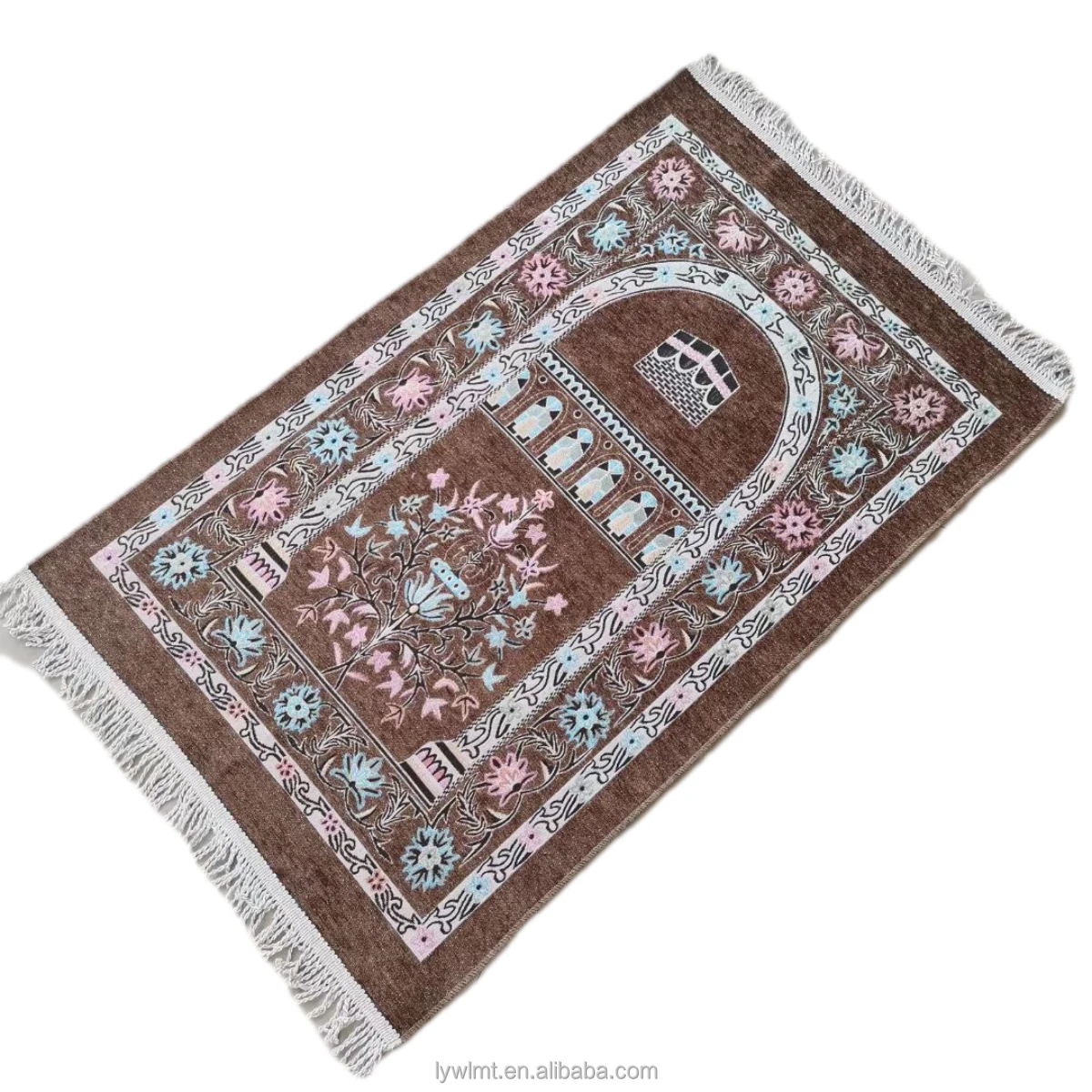 Factory Supply Cheap Price Portable Pray Mats Adult Muslims-Sejadah/Prayer Mat Arabic Cushioned Velvet Machine Made Travel